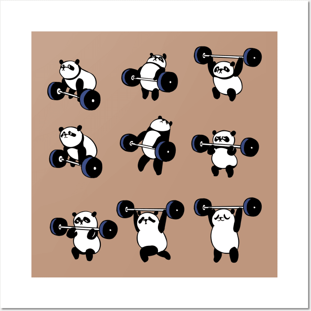Olympic Lifting Panda Wall Art by huebucket